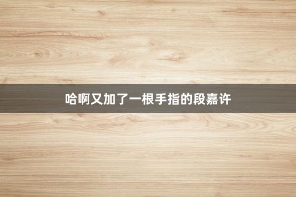 哈啊又加了一根手指的段嘉许
